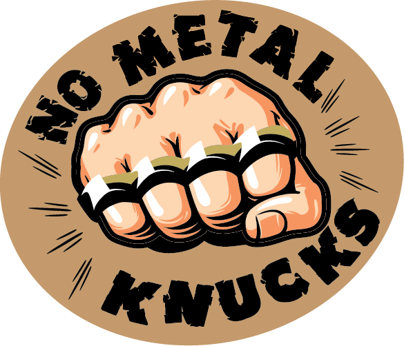 NoMetalKnucks logo for plastic knuckles