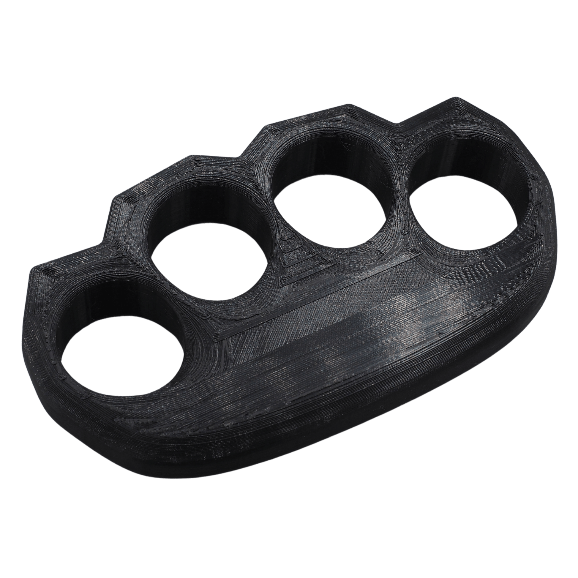 Black Plastic Knuckle Duster - Fist-Loading Weapon - Brass Knuckles